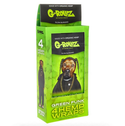 Feuille Blunt CHANVRE G-ROLLZ GREEN FUNK par 4