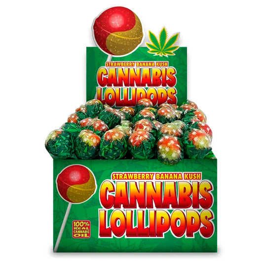 Sucette CBD Lollypops Strawberry Banana Kush